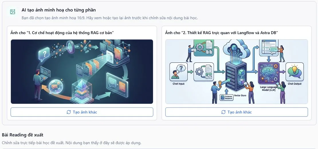 AI illustration in lesson context on the main SkillPixel beta tenant